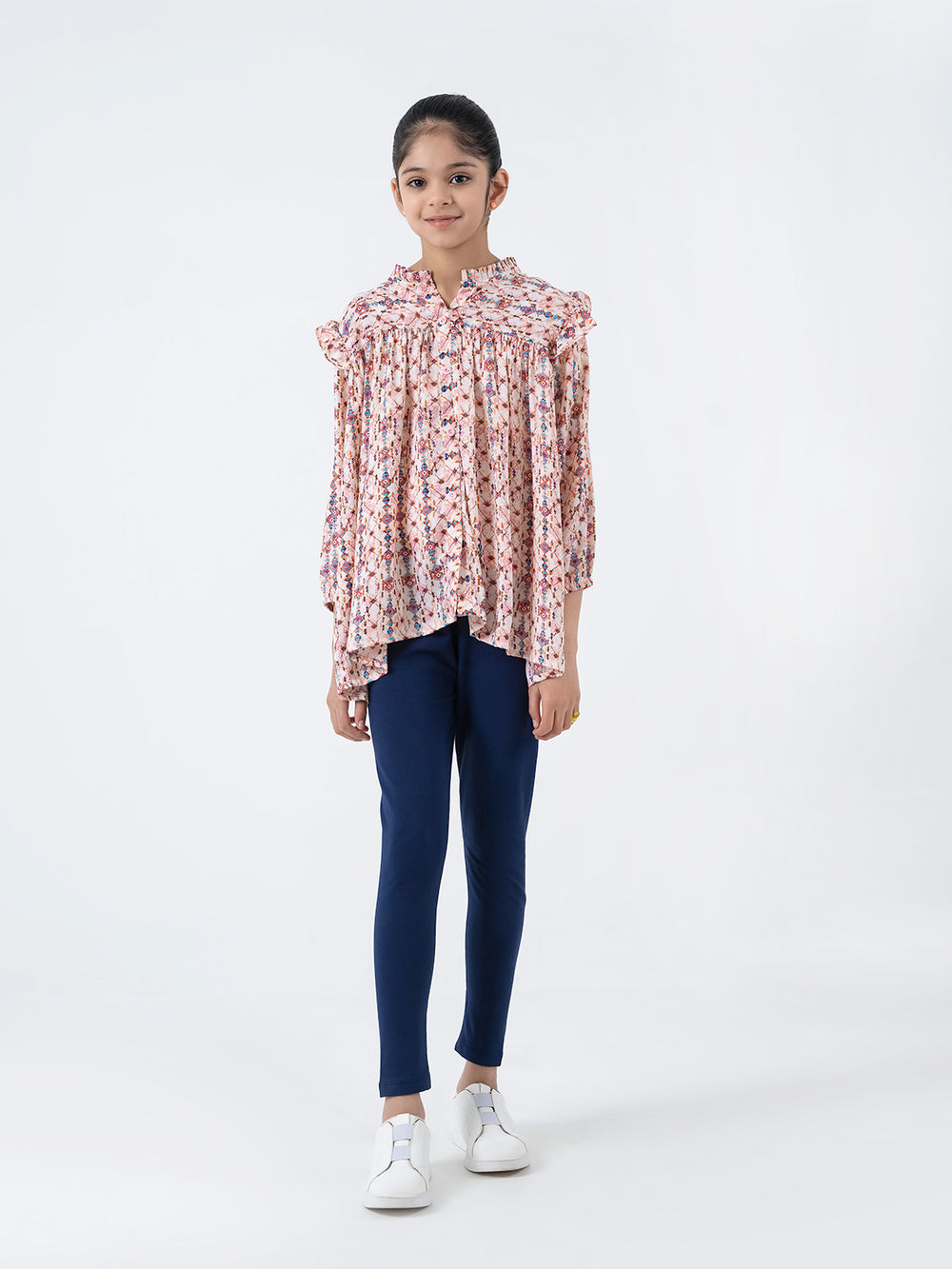 "CURTIS" Printed Regular Fit Cotton Top