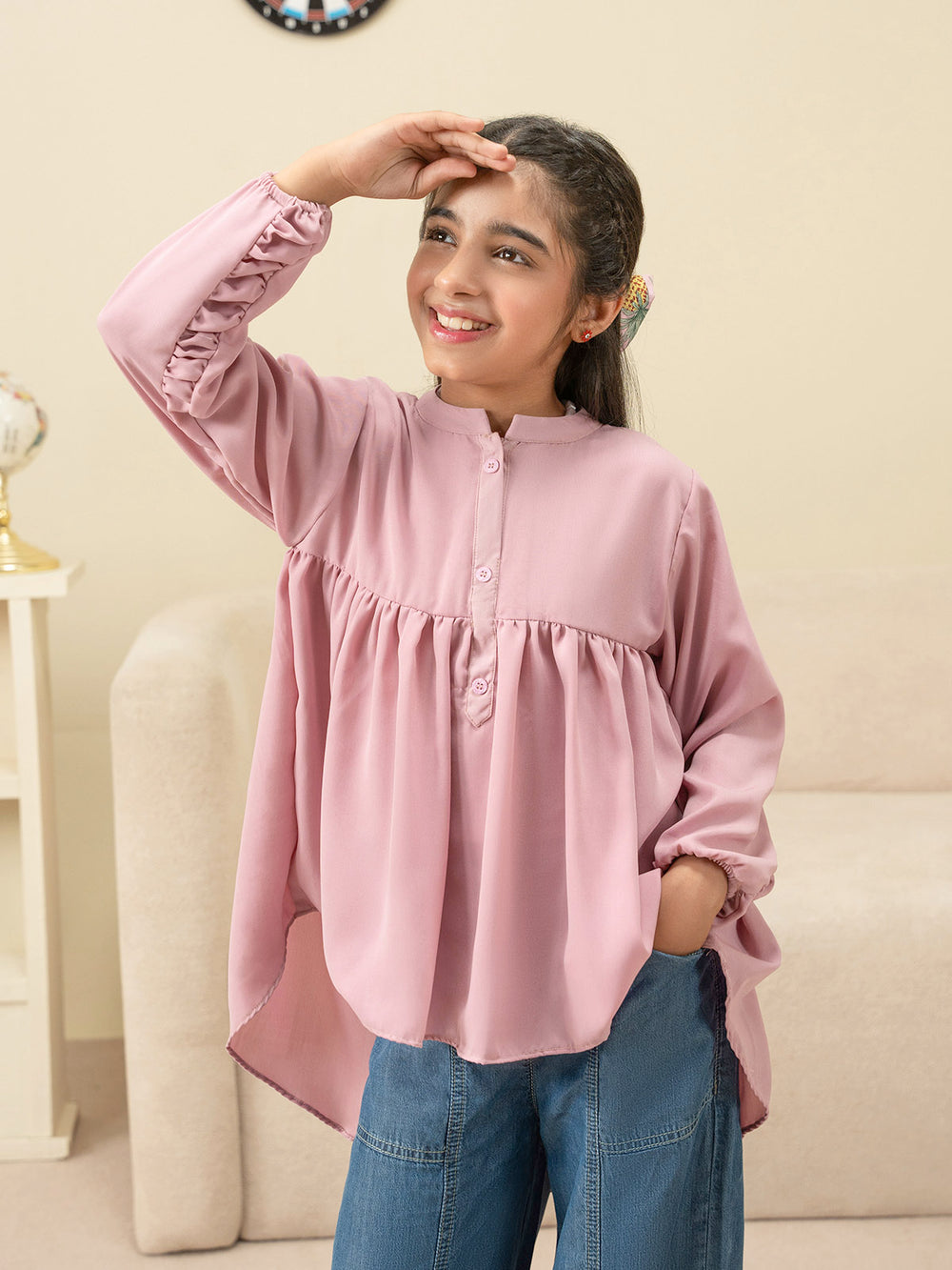 "CAMD" Textured Regular Cotton Top