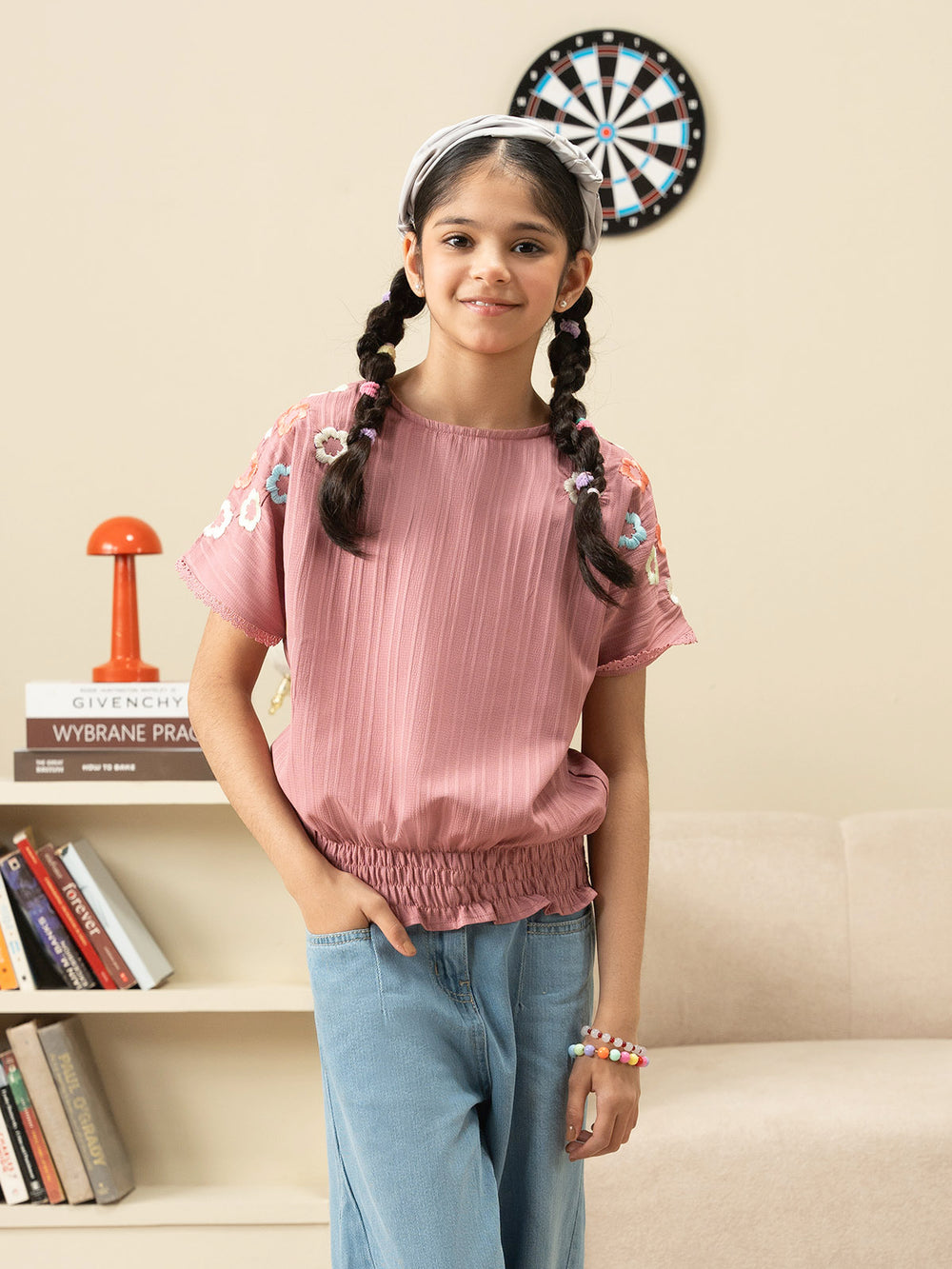 "ERINA" Embroidered Regular Cotton Top
