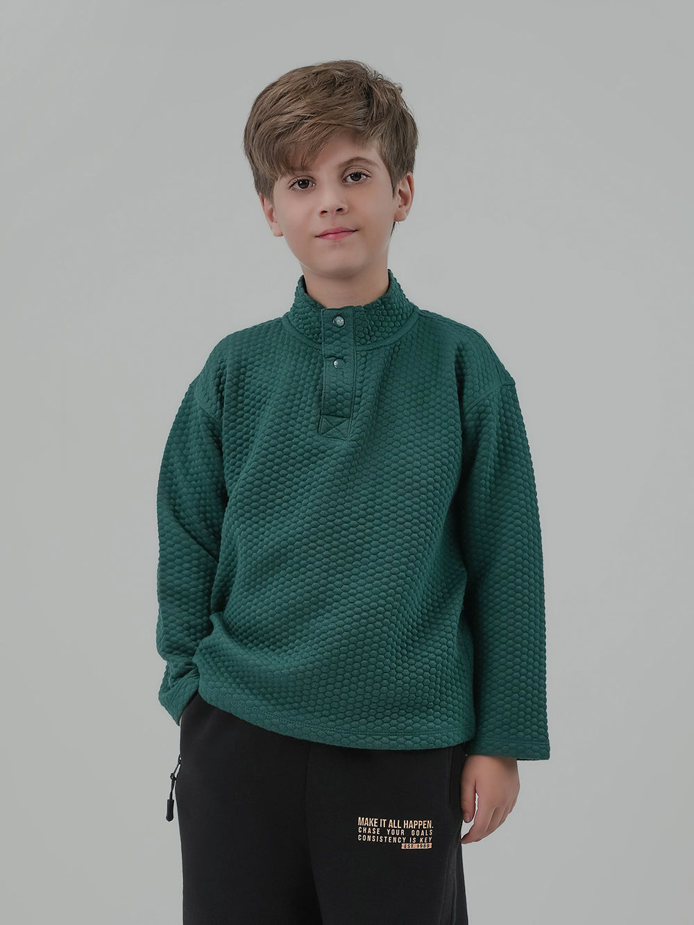 "EMERIC" Warm Drop Shoulder Fleece Sweatshirt