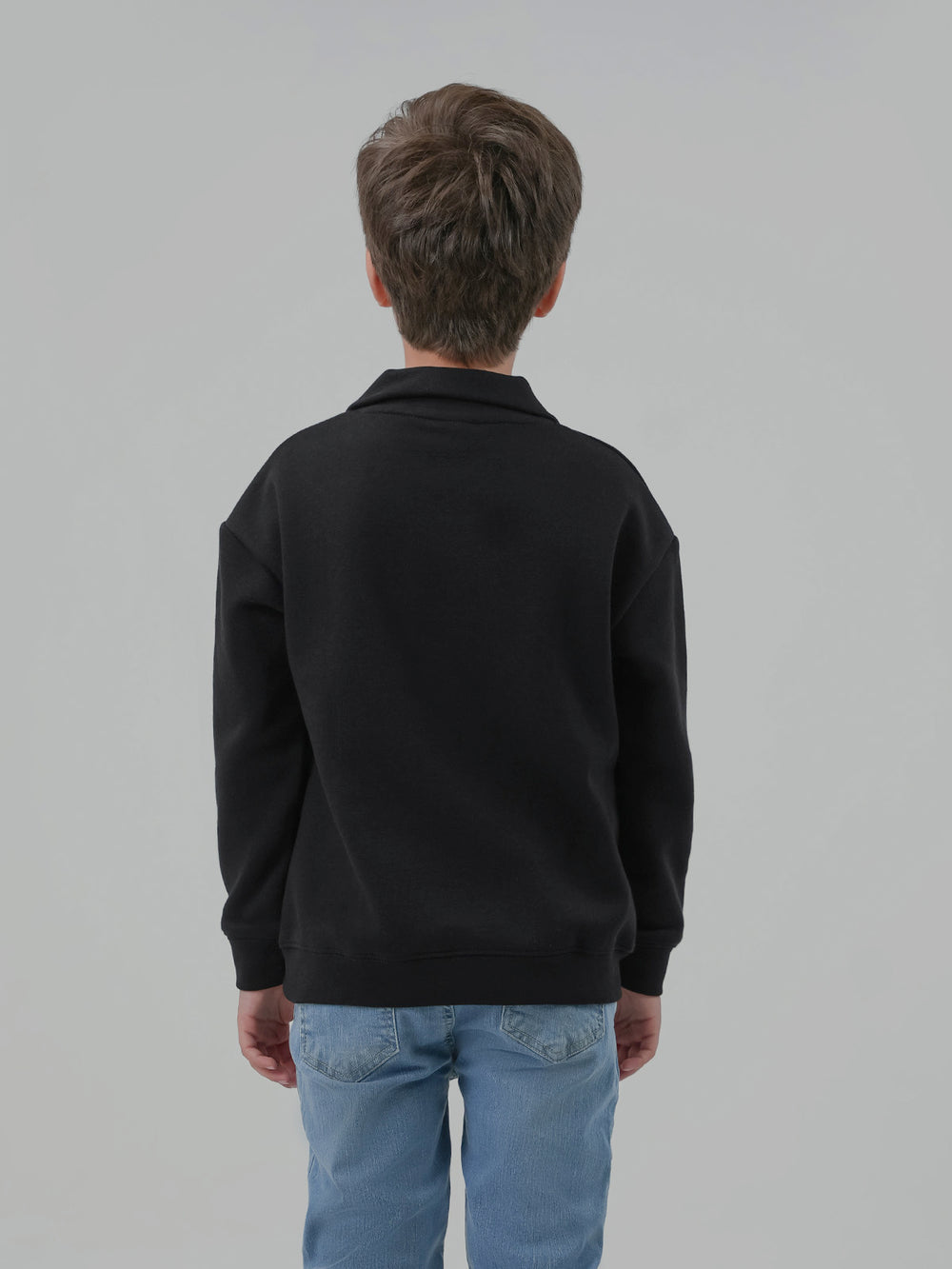 "DEWITT" Half Zipper Drop Shoulder Fleece Sweatshirt