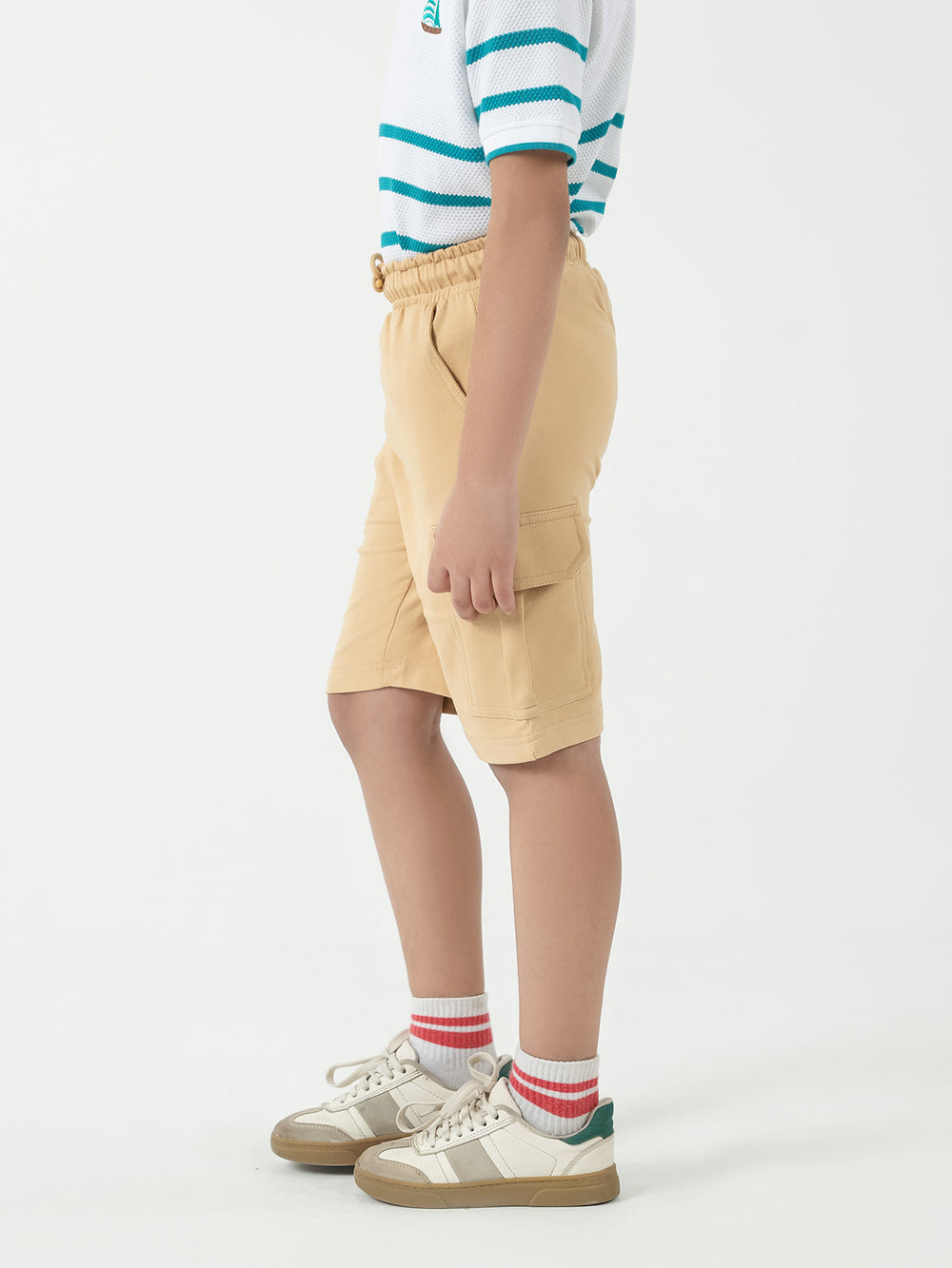 "PRANSH" Cargo Fit Terry Knits Shorts