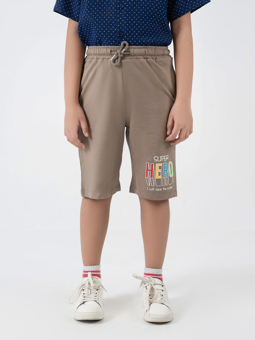 "GRADY" Graphic Regular Fit Knits Shorts