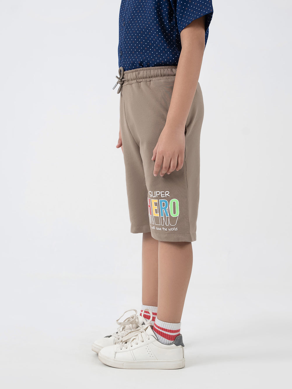 "GRADY" Graphic Regular Fit Knits Shorts