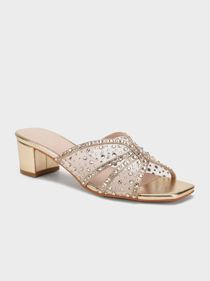 Women "ROSADO" Fancy Slip On Heel Sandals
