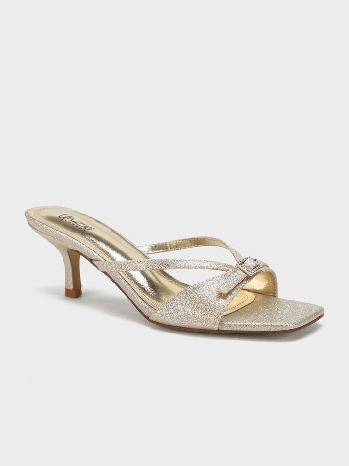 Women "INGRID" Fancy Spool Heel Sandals