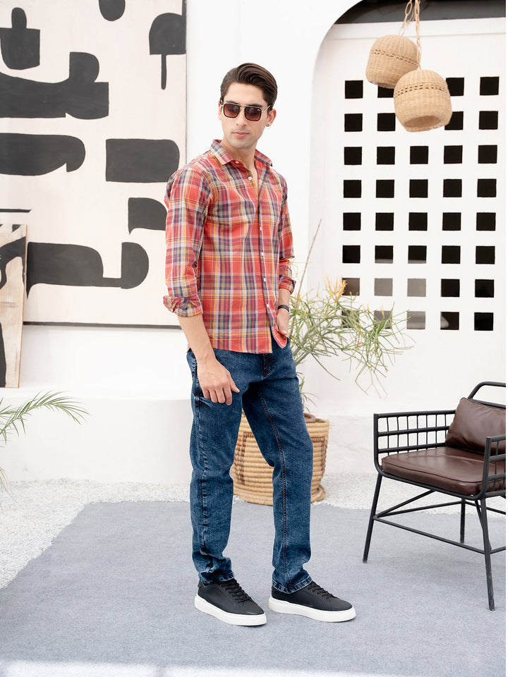"APHAEL" Regular Fit Cotton Casual Shirt