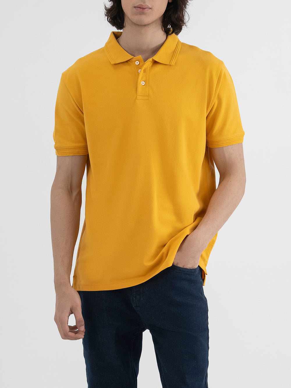 "DEAN" Regular Basic Pique Polo Shirt