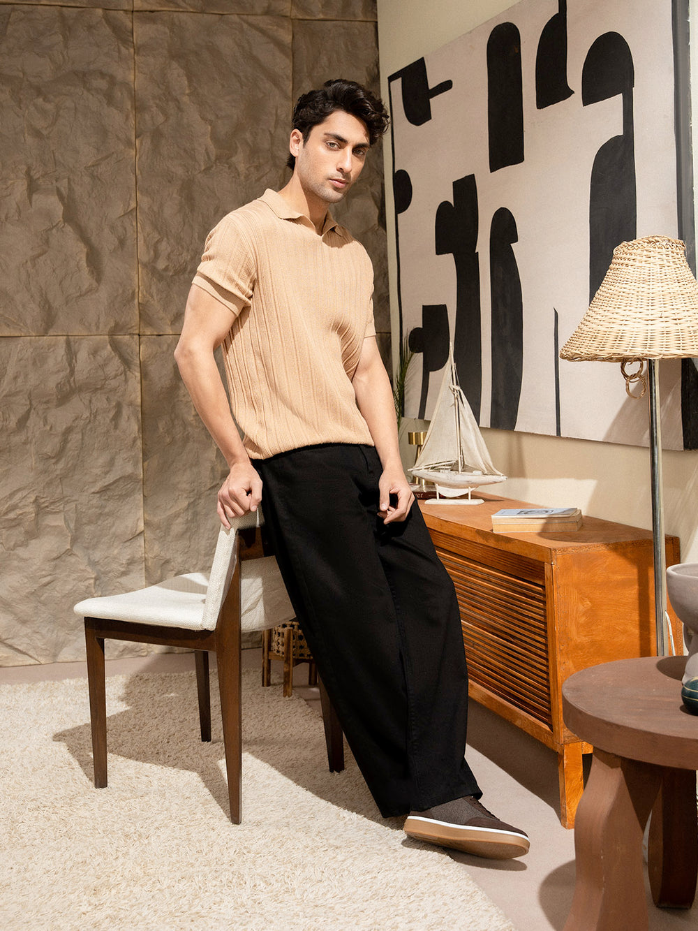 "DAMIEN" Regular Fit Knitted Polo Shirt