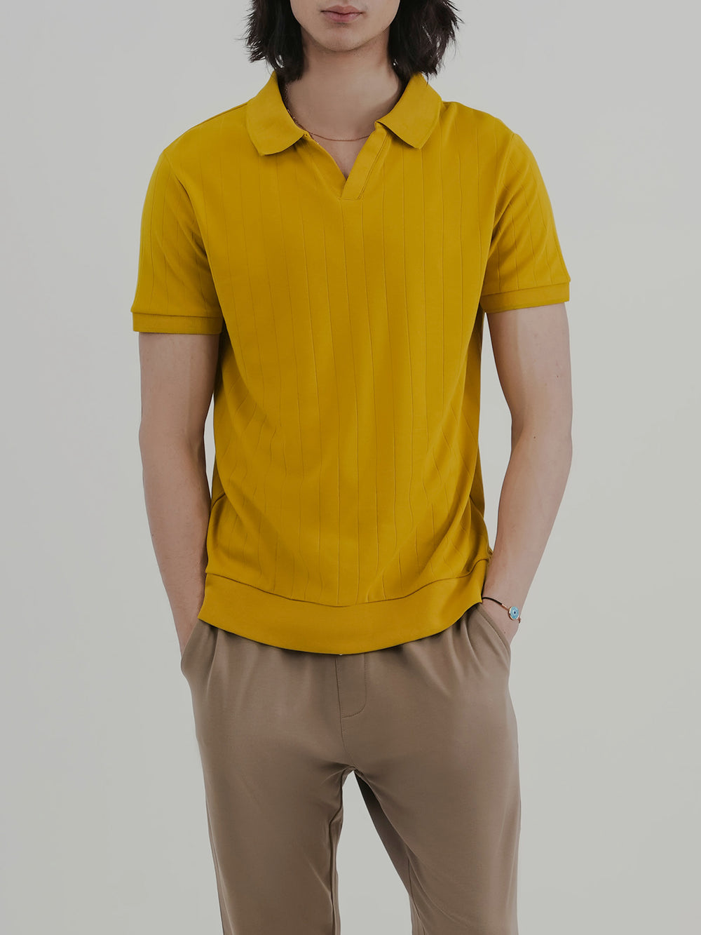 "JACQUE" Regular Fit Textured Polo Shirt