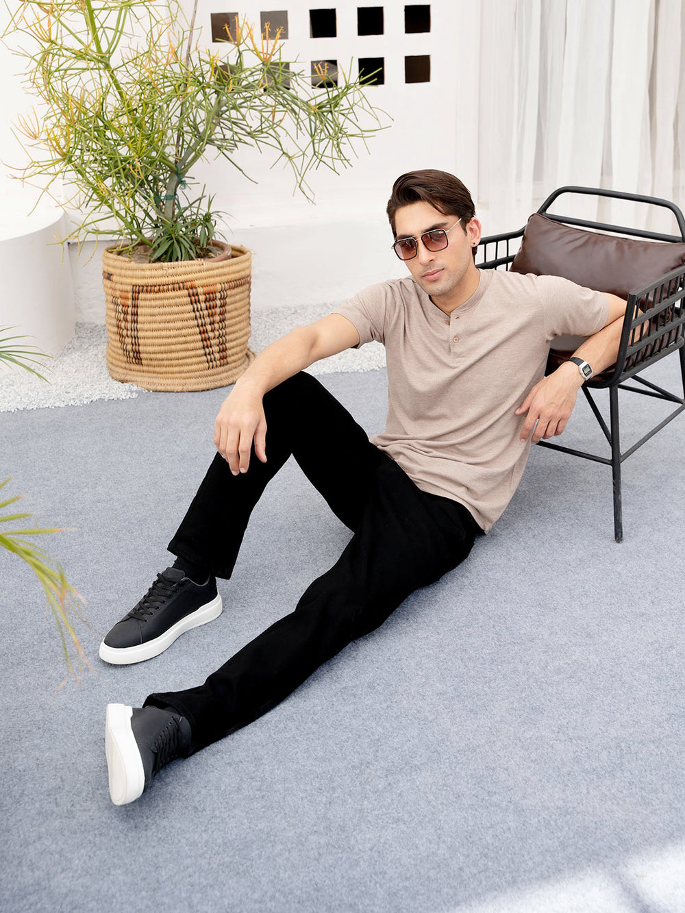 "ACQUEL" Regular Fit Jacquard Polo Shirt
