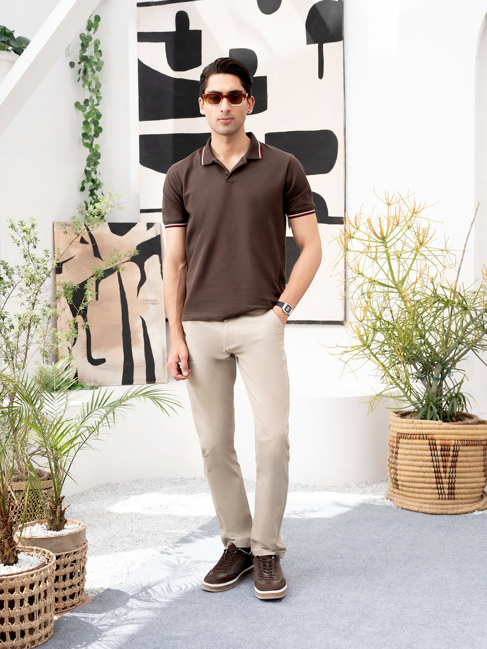 "SAVAN" Regular Fit Pique Polo Shirt