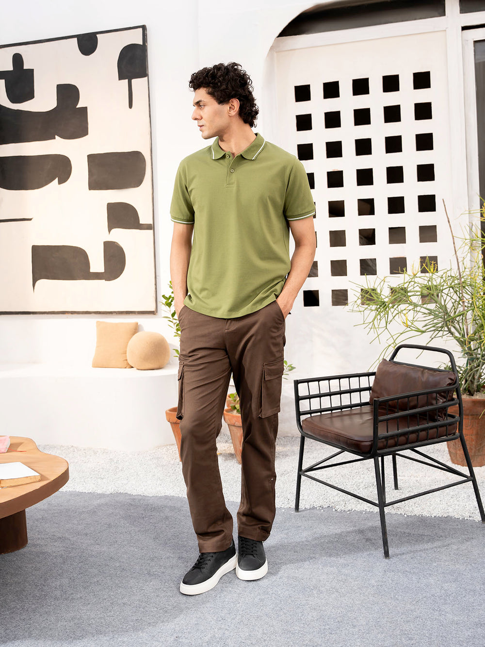 "SAVAN" Regular Fit Pique Polo Shirt
