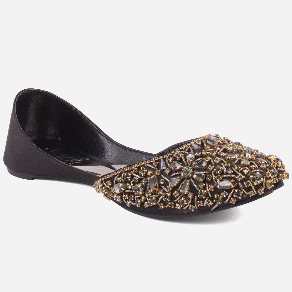 Women Debra Full Embroidered Slip On Khussa Unze London