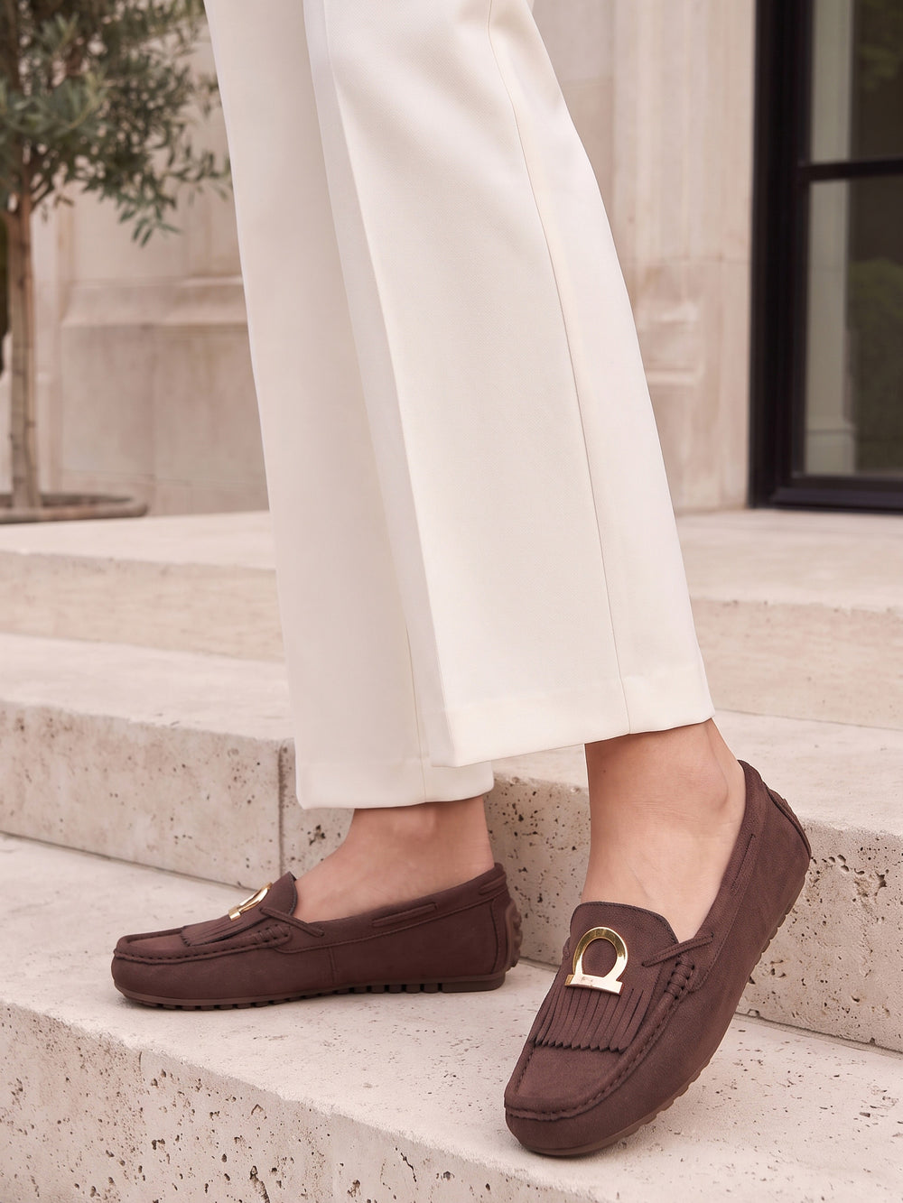 Women "PRESTON" Premium Buckled Moccasins