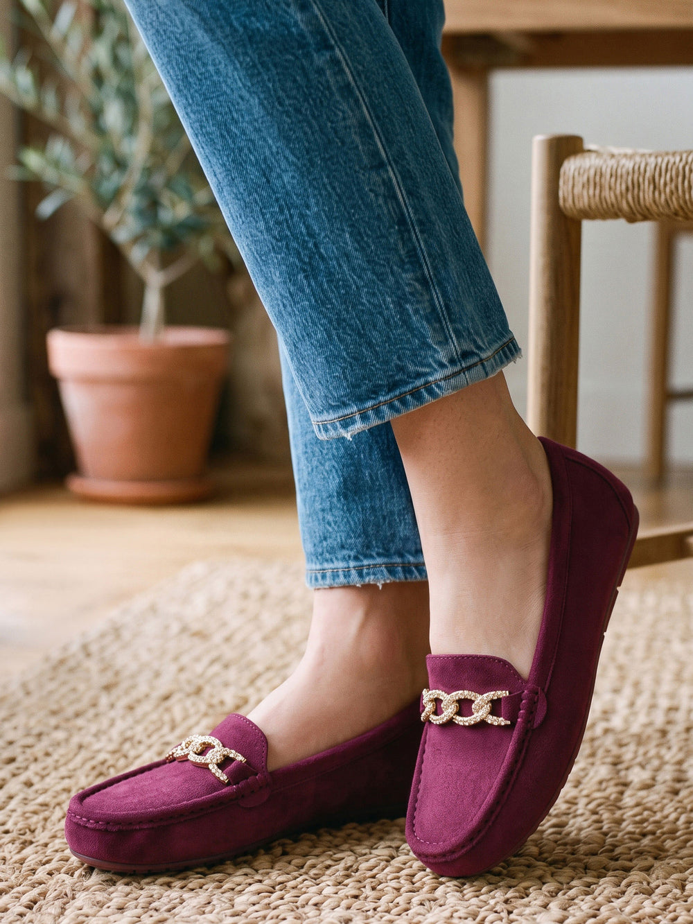 Women "ADHIRA" Casual Suede Moccasins