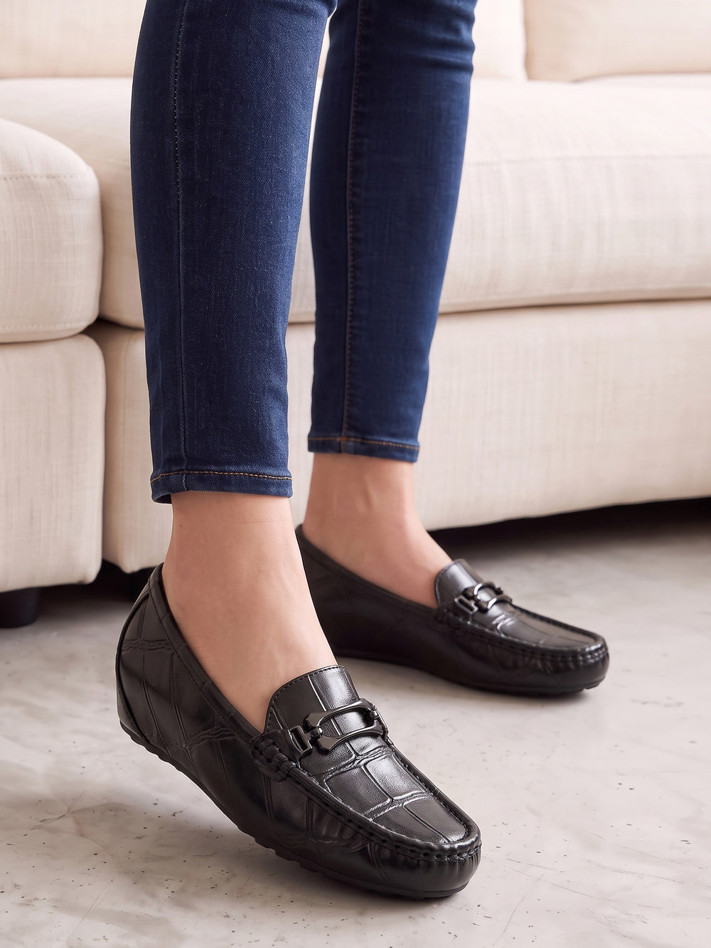 Women "AADRITA" Casual Wedge Heel Moccasins