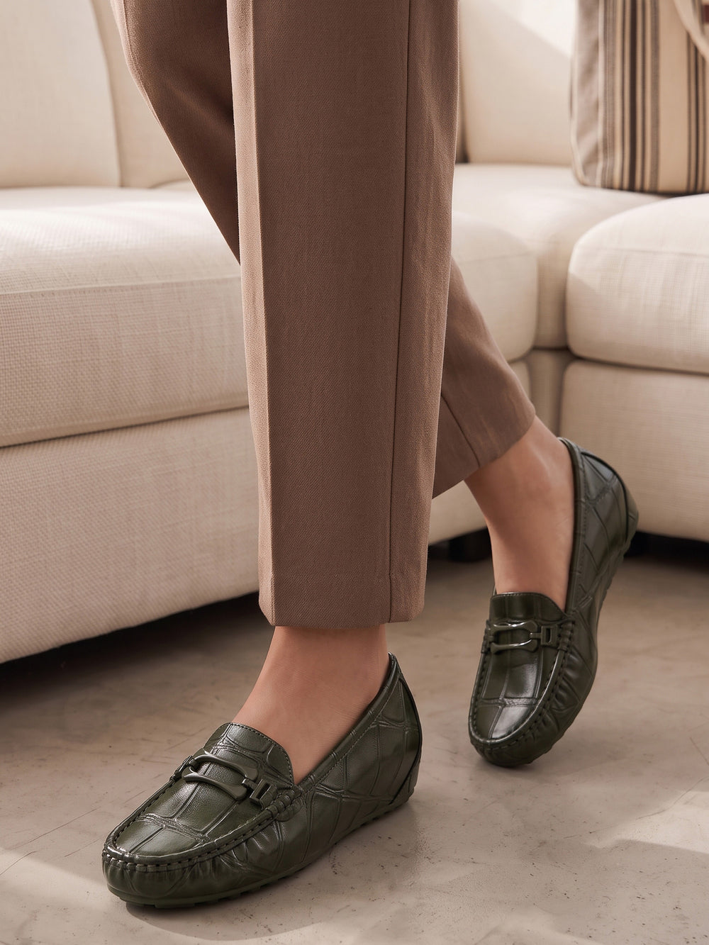 Women "AADRITA" Casual Wedge Heel Moccasins