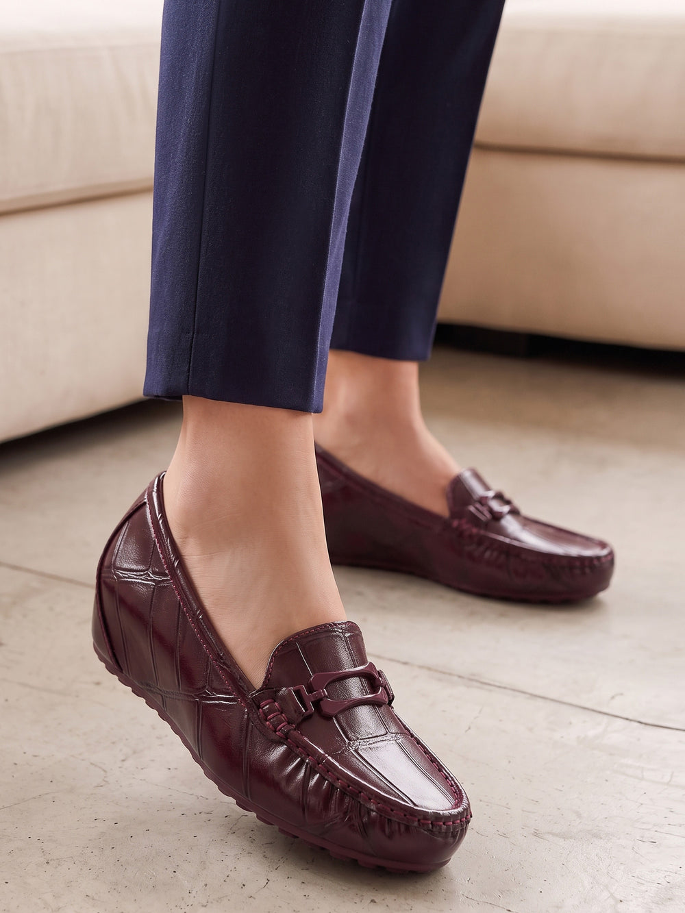 Women "AADRITA" Casual Wedge Heel Moccasins