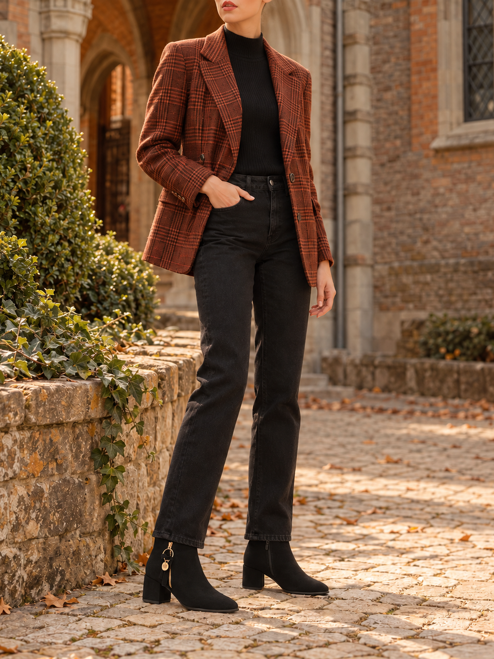 Women "KAIRAV" Side Zip Detail Ankel Boots
