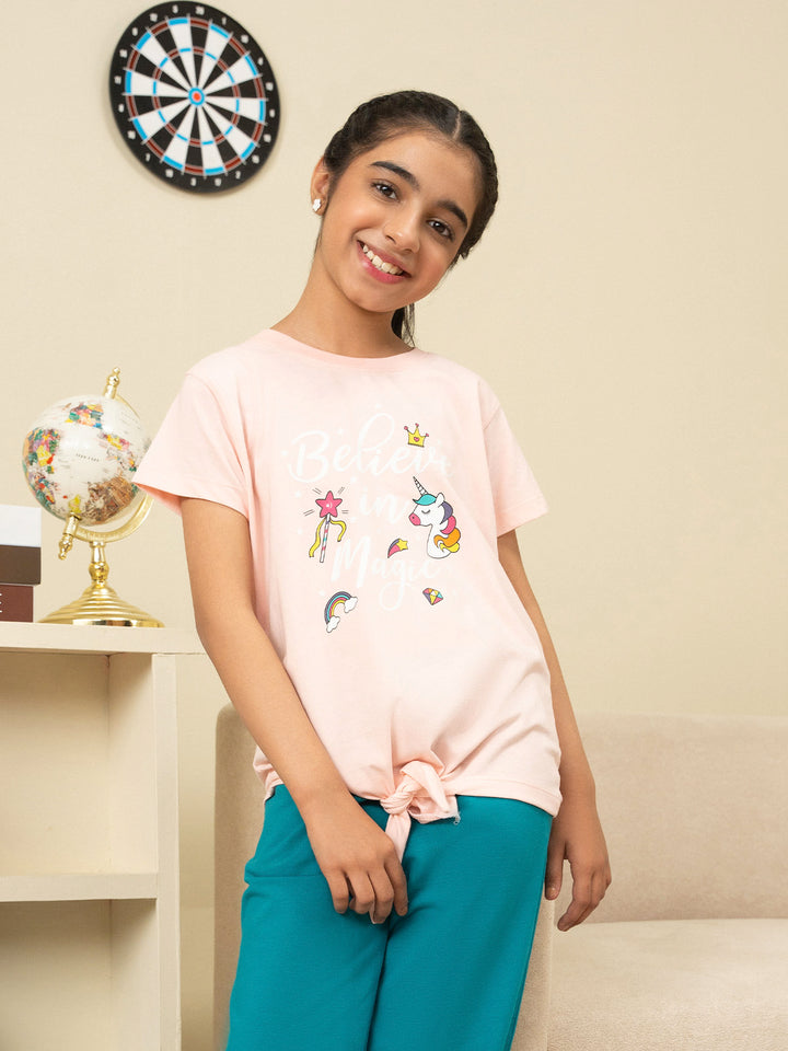 "GENES" Printed Regular Fit T-Shirt