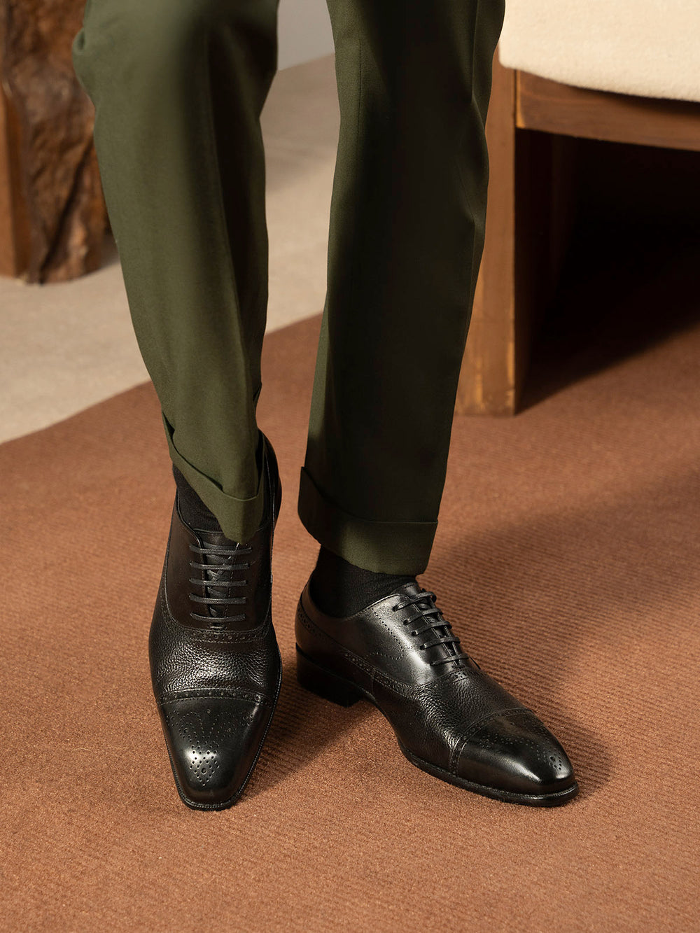 Men "MASON" Leather Lace Up Formals