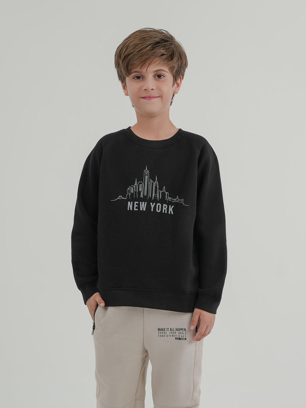 "IGNATZ" Trendy Graphic Fleece Sweatshirt