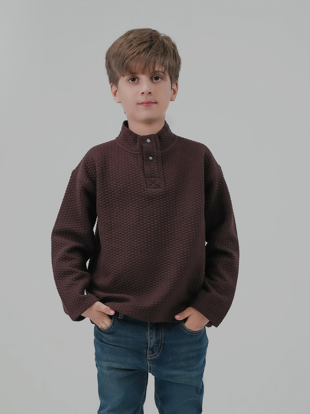 "EMERIC" Warm Drop Shoulder Fleece Sweatshirt