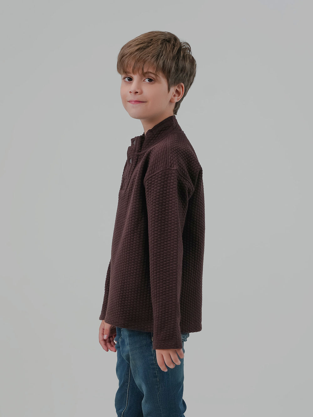 "EMERIC" Warm Drop Shoulder Fleece Sweatshirt