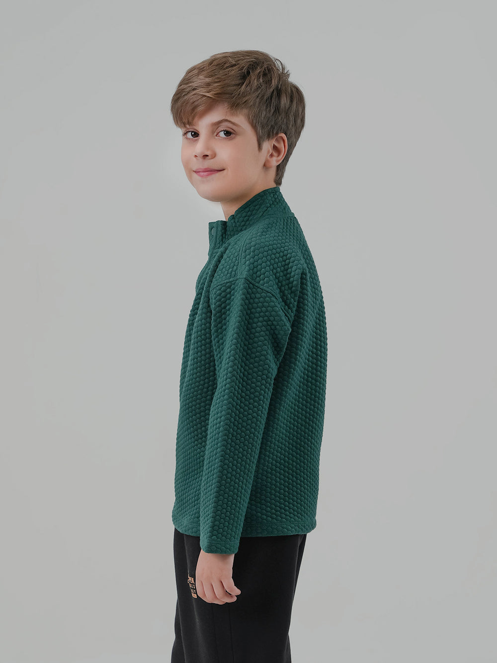 "EMERIC" Warm Drop Shoulder Fleece Sweatshirt
