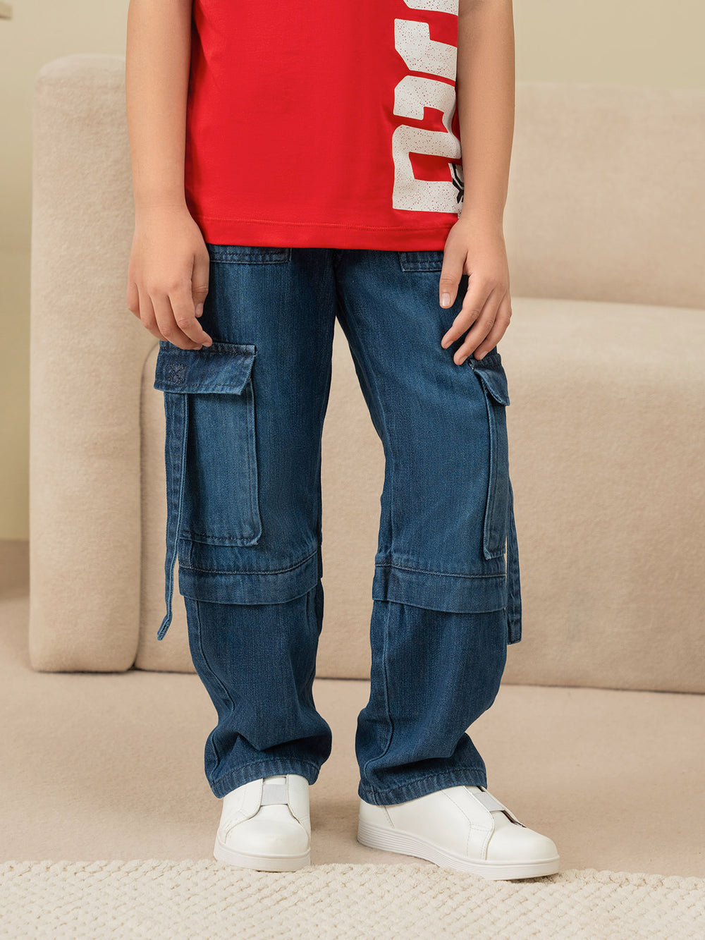 "MONTE" Cargo Fit Denim Pant