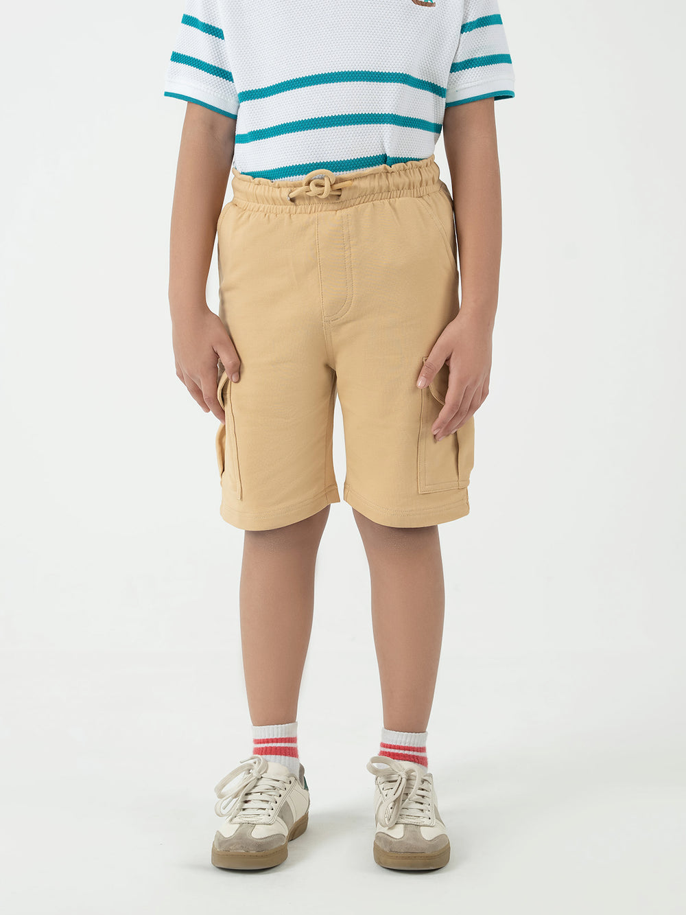"PRANSH" Cargo Fit Terry Knits Shorts
