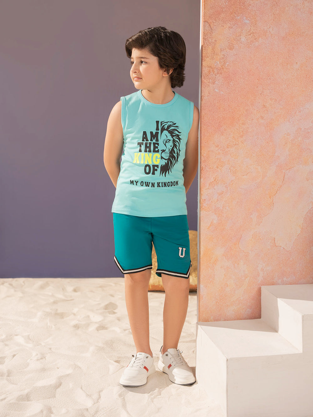 "HASHIR" Regular Fit Terry Knits Shorts