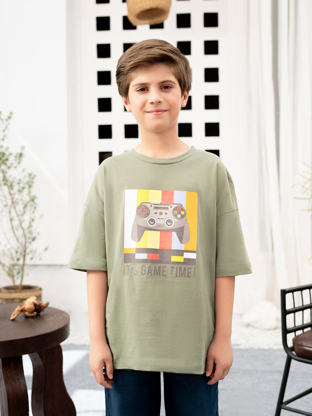 "EMILIO" Graphic Drop Shoulder T-Shirt