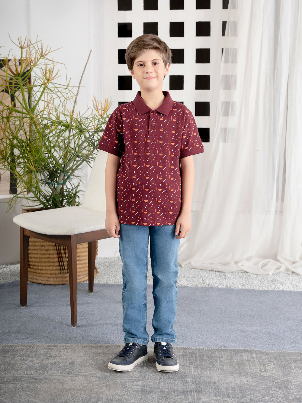 "MERON" Printed Regular Fit Polo Shirt
