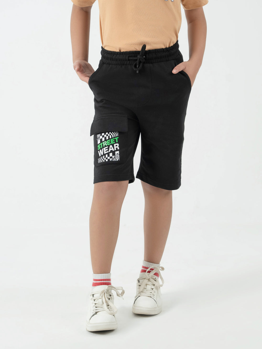 "GRACEN" Basic Regular Fit Knits Shorts