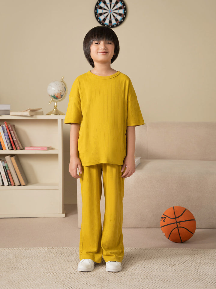"CISCO" Regular Fit Textured Co-Ord Set