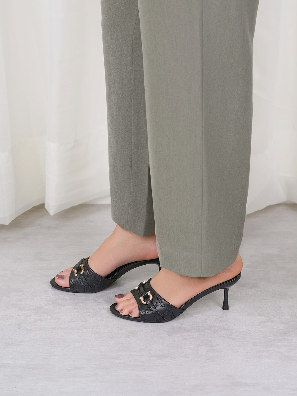 Women "FELISA" Spool Heels Sandals