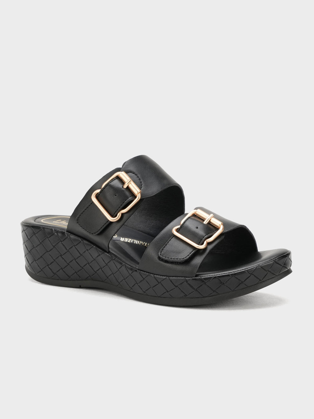Womens "CORONNA" Stylish Buckle Slippers