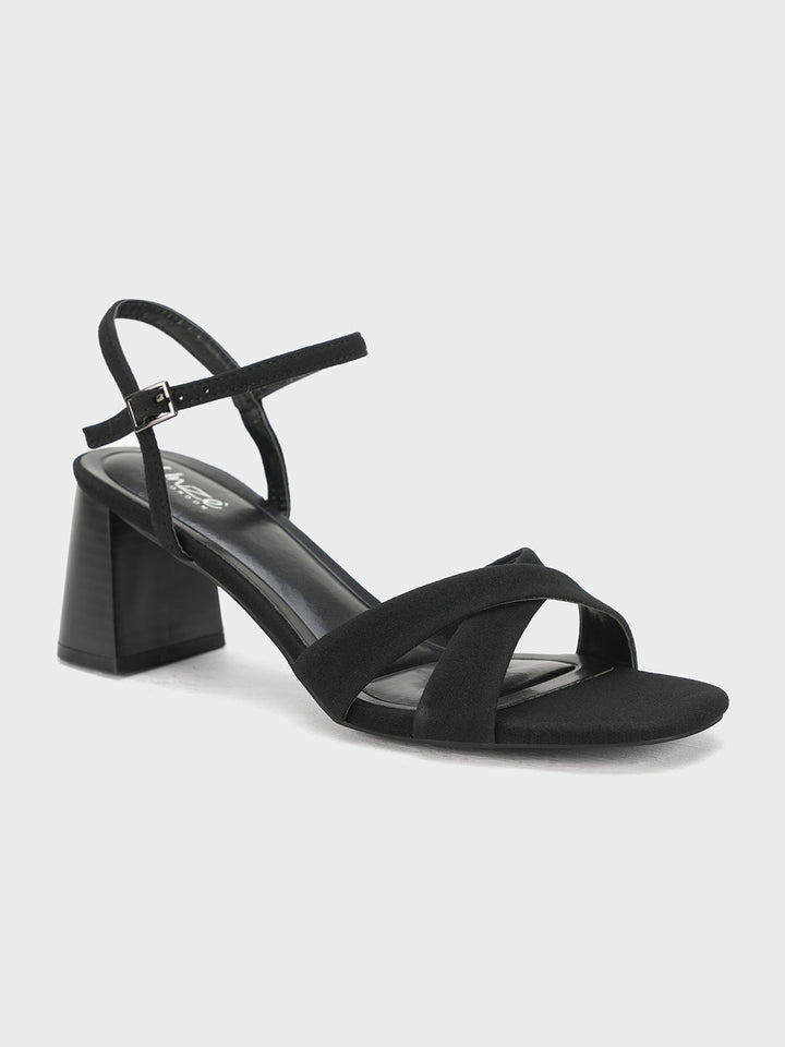 Women "JEFFREY" Block Heel Buckle Sandals