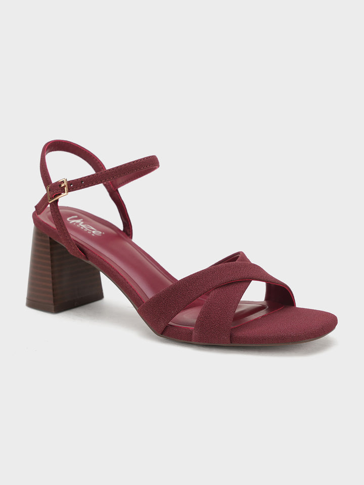 Women "JEFFREY" Block Heel Buckle Sandals