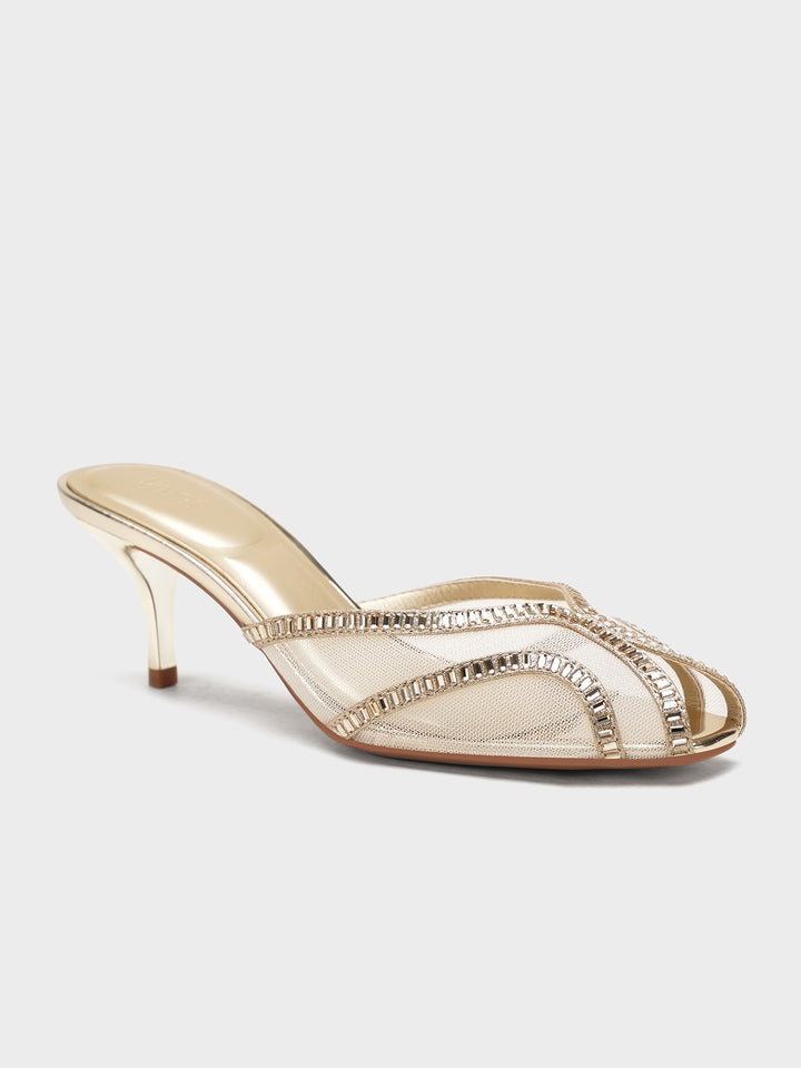 Women "SYLVAN" Open Toe Kitten Heel Sandals