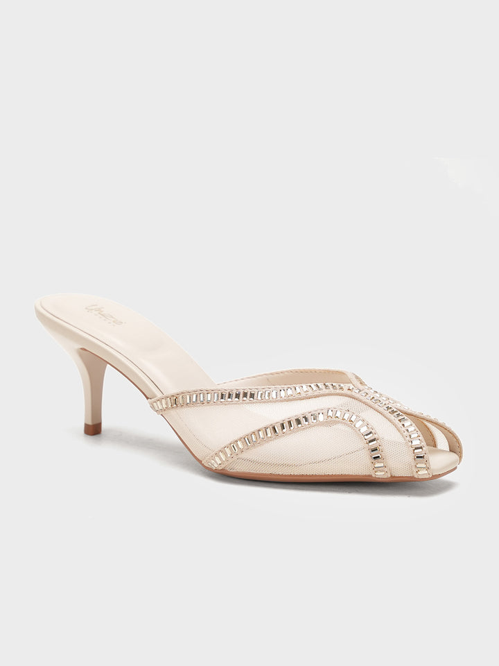Women "SYLVAN" Open Toe Kitten Heel Sandals
