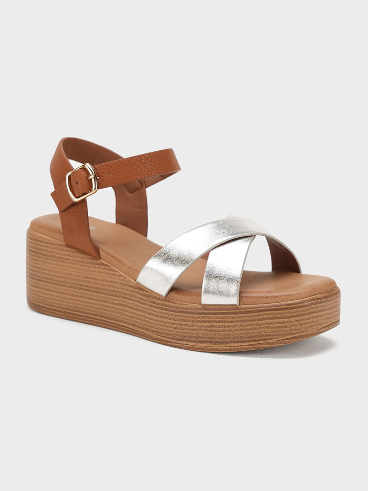 Women "ZENA" Smart Wedge Buckle Sandals