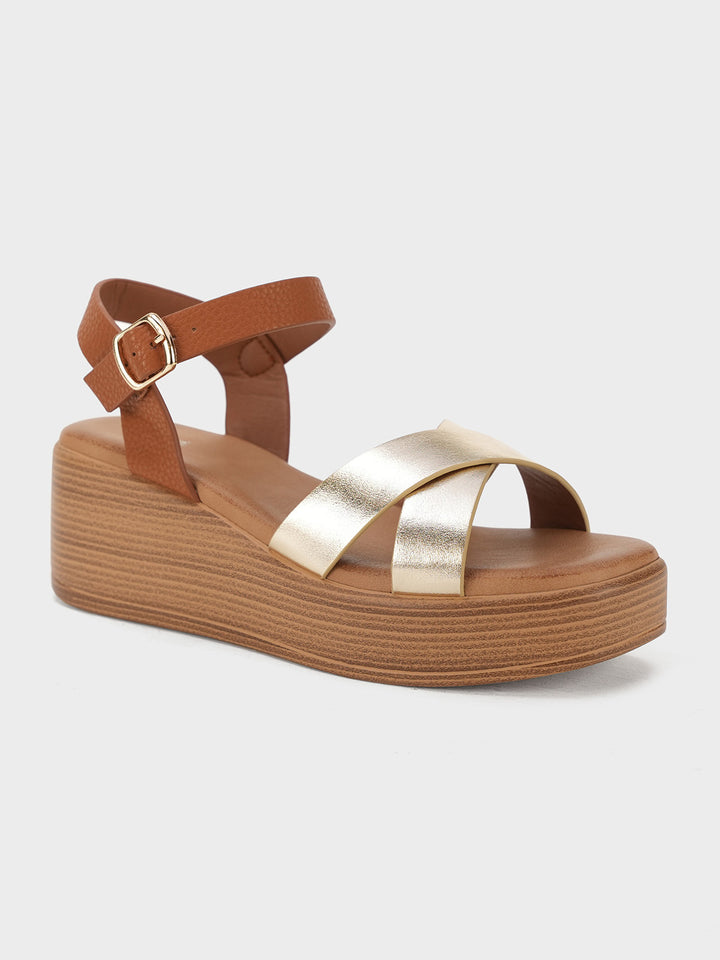 Women "ZENA" Smart Wedge Buckle Sandals