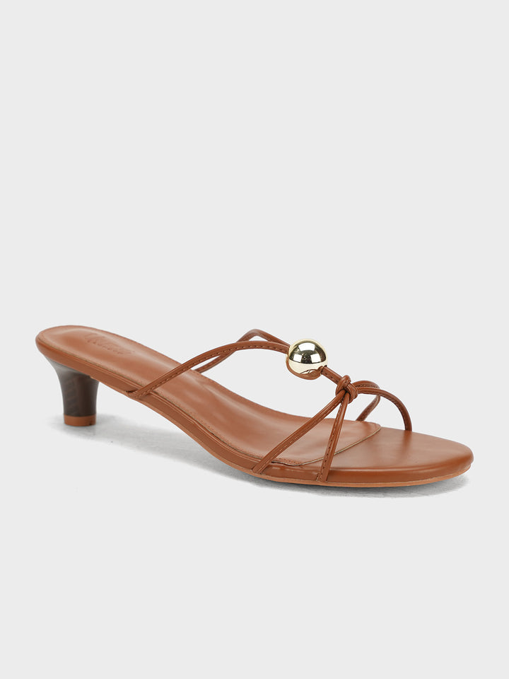 Women "BEATRIZ" Kitten Heel Slip On Sandals