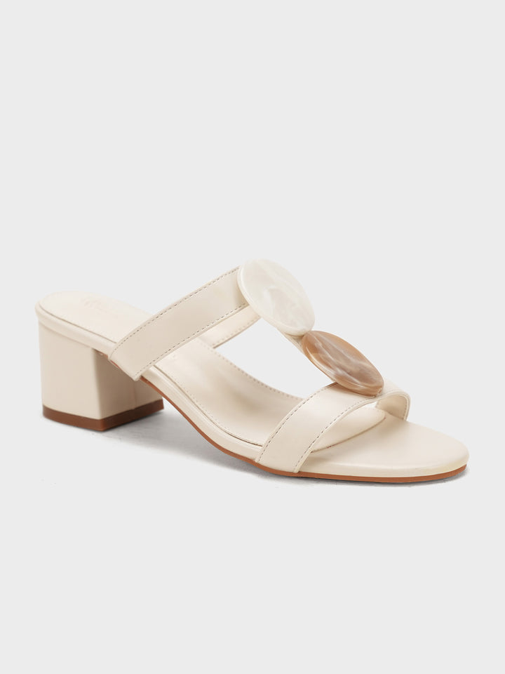 Women "CAITLIN" Slip On Block Heel Sandals