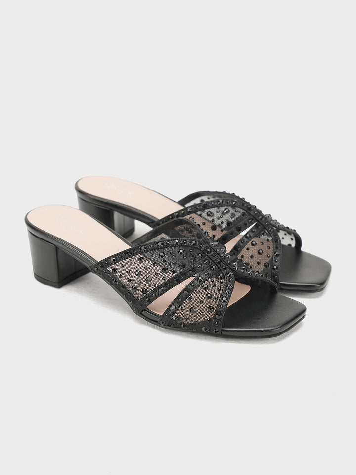 Women "ROSADO" Fancy Slip On Heel Sandals