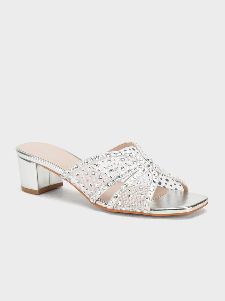 Women "ROSADO" Fancy Slip On Heel Sandals