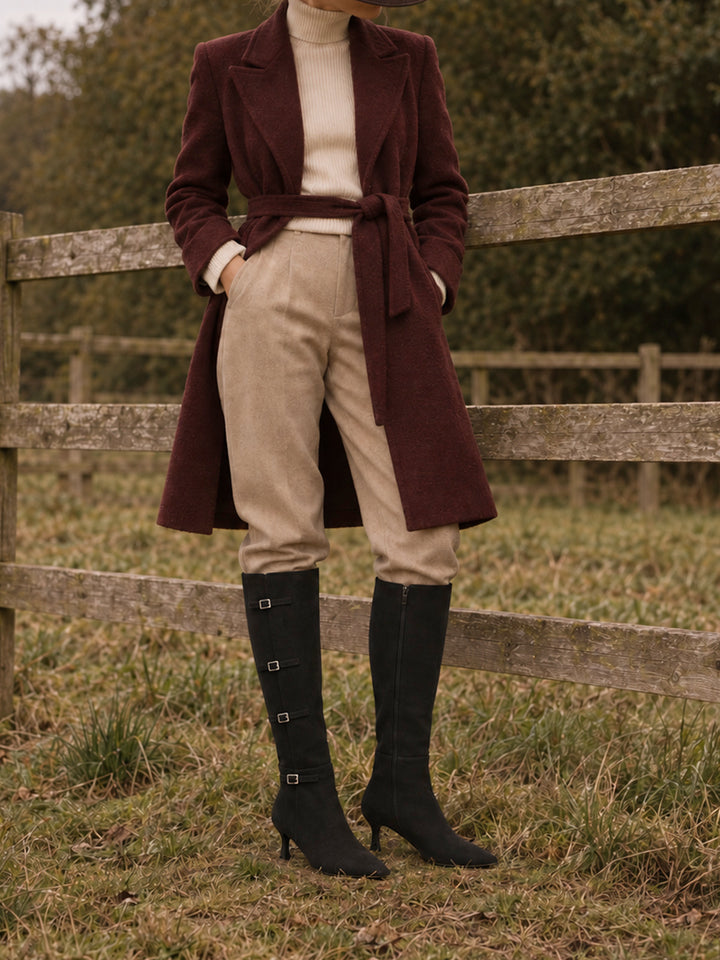 Women "ELIZA" Louis Heel Long Boots
